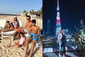 Per atostogas Dubajuje C. Ronaldo surengė įspūdingą staigmeną dvynukų besilaukiančiai mylimajai