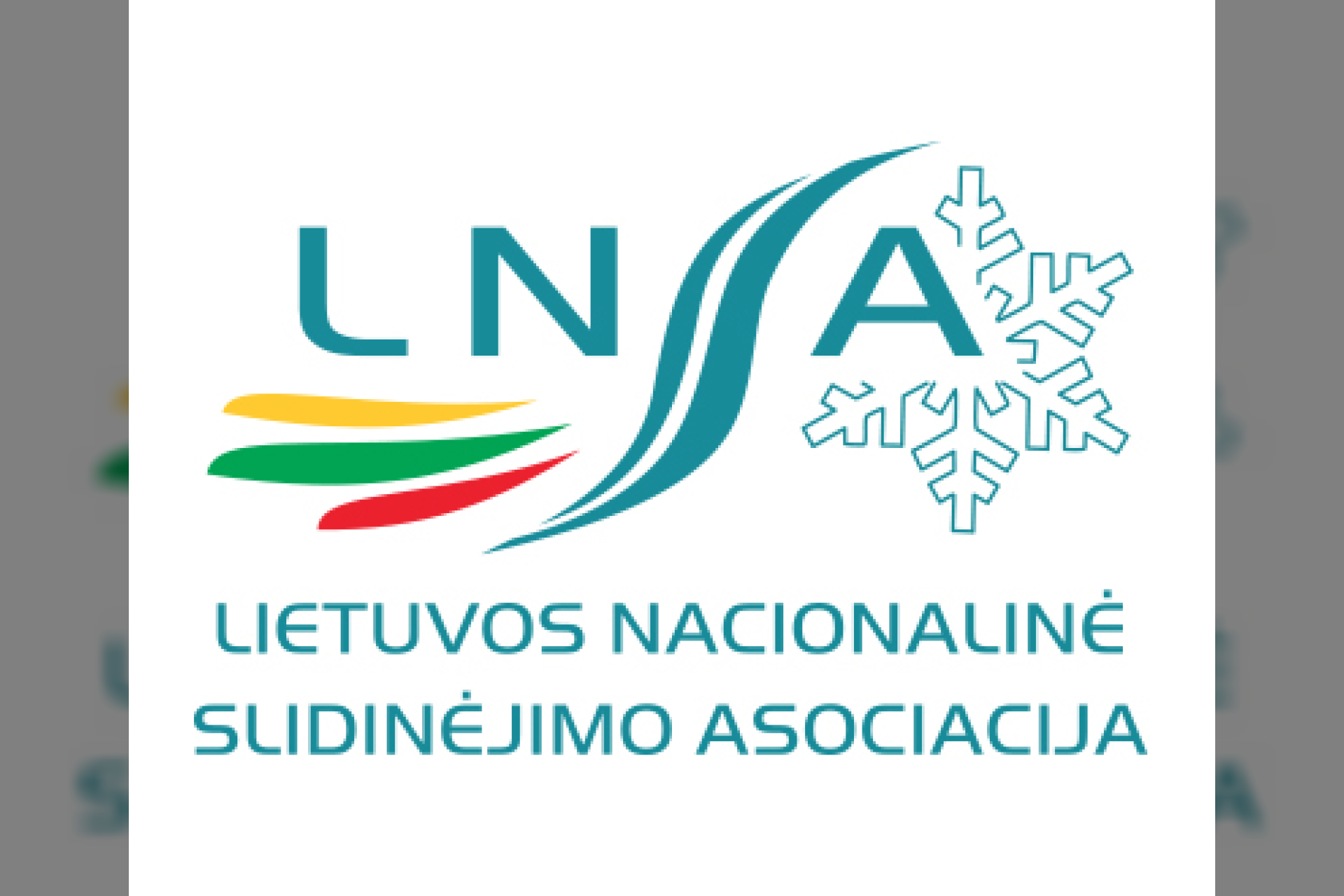  Lietuvos naclionalinės slidinėjimo asociacijos (LNSA) logotipas. lnsasaski.lt iliustr.