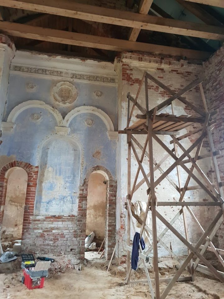 Taip atrodė bažnyčios pastatas iki rekonstrukciją.