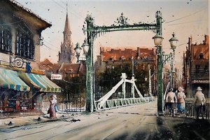 Klaipėdiečio sėkmė – senojo Biržos tilto akvarelių šviesa temdo net Tauerio garsenybės šlovę