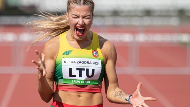 Bėgikė M. J. Morauskaitė pagerino Lietuvos rekordą: kovojo 400 metrų finale