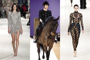 Paryžiaus aukštosios mados savaitėje Monako princesė ant pakylos atjojo žirgu