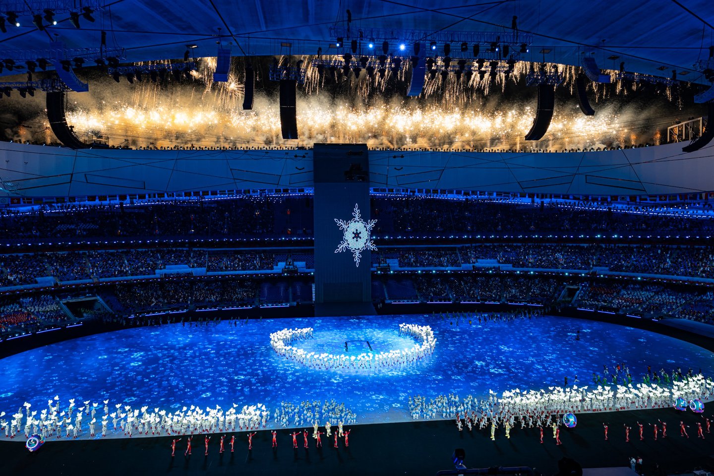  2022 metų Pekino žiemos olimpinių žaidynių atidarymas.<br> V.Dranginio/LTOK nuotr.
