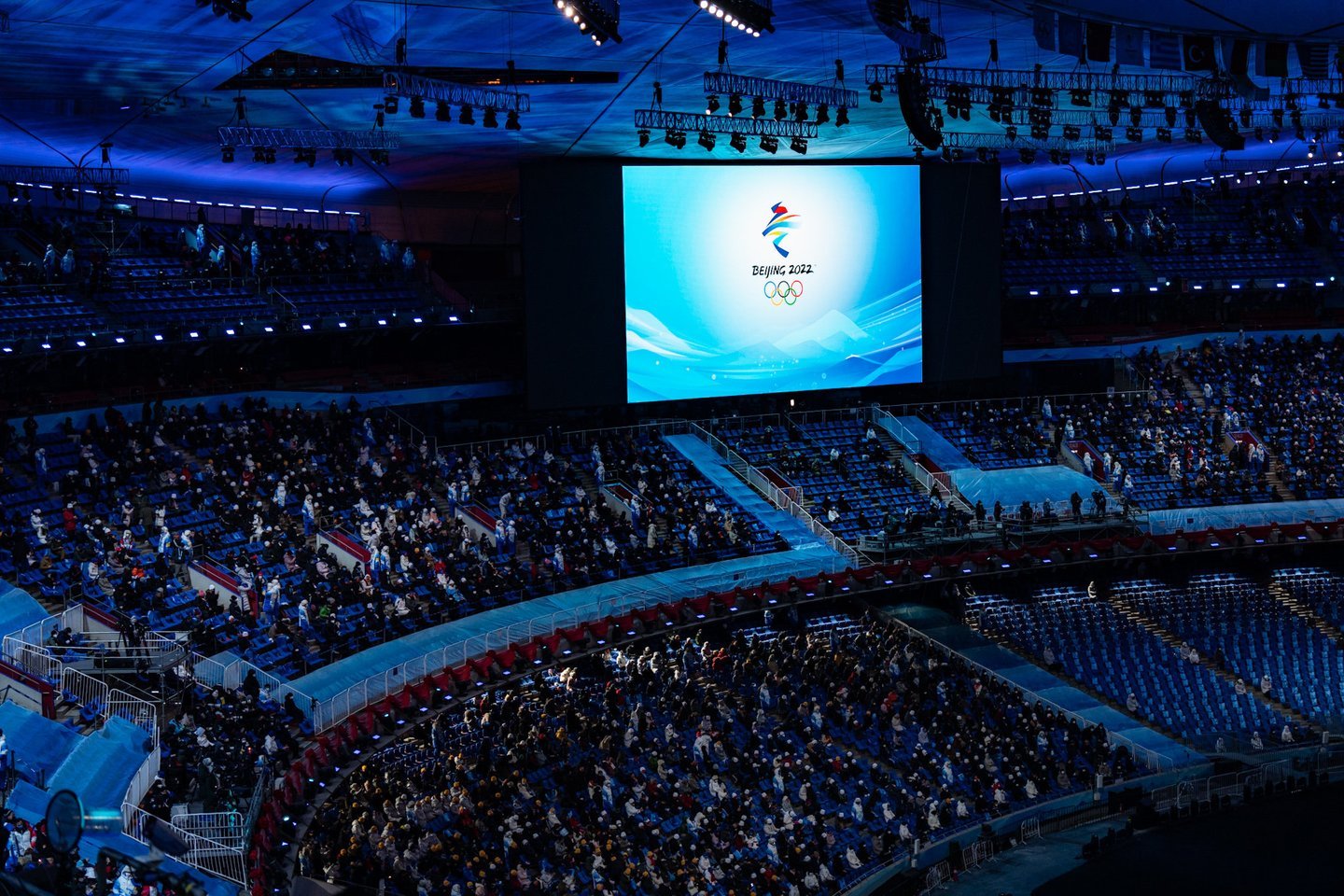  2022 metų Pekino žiemos olimpinių žaidynių atidarymas.<br> V.Dranginio/LTOK nuotr.