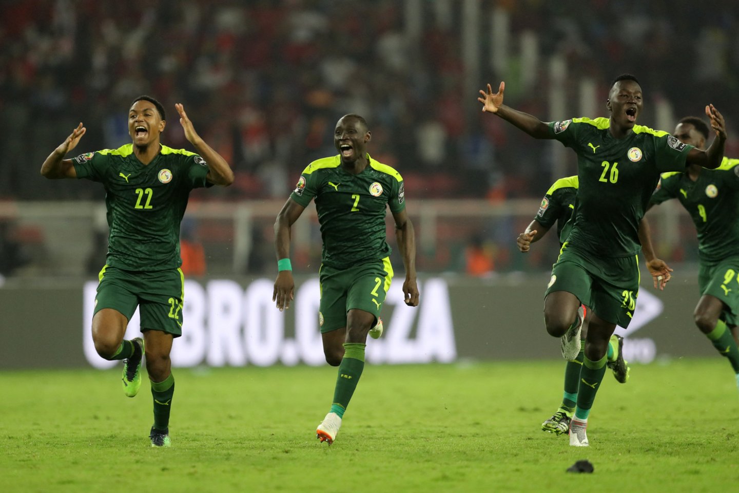  Senegalo rinktinė pirmą kartą tapo Afrikos čempione.<br> AFP/Scanpix.com nuotr.