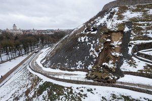 Gedimino kalno pietrytiniame šlaite – nauja nuošliauža