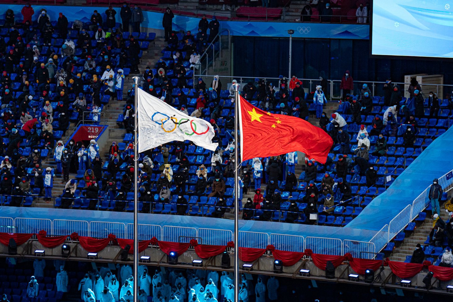 2022 metų Pekino žiemos olimpinių žaidynių atidarymas.<br>V.Dranginio (LTOK) nuotr.