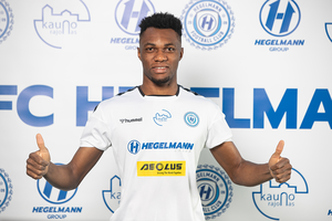 „Hegelmann“ gynybą sustiprins iš Baltarusijos atvykstantis nigerietis S. Odeoyibo