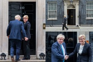 Britų žiniasklaida ūžia: eidama susitikti su B. Johnsonu I. Šimonytė sumaišė duris