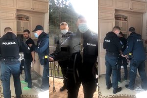 A. Kandrotas-Celofanas iškeliavo už grotų: į namus atvykusiems policijos pareigūnams teko veržtis jėga