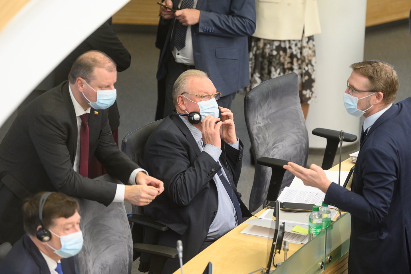 Valentinas Bukauskas, Saulius Skvernelis, Algirdas Stončaitis, Linas Kukuraitis<br>V.Skaraičio nuotr.
