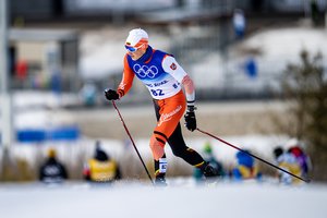 15 km slidinėjimo klasikiniu stiliumi varžybose T. Strolia аplenkė 14 varžovų, triumfavo suomis