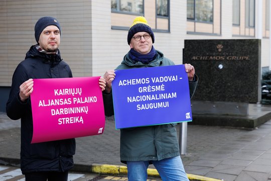 „Achemos“ generalinis direktorius: viešą renginį vertiname kaip „politinį šou“, tačiau streikuojančių mažėja