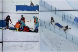 Išgąstis olimpinėje trasoje: skaudžiai kritusi sportininkė prarado sąmonę, skubiai išgabenta į ligoninę
