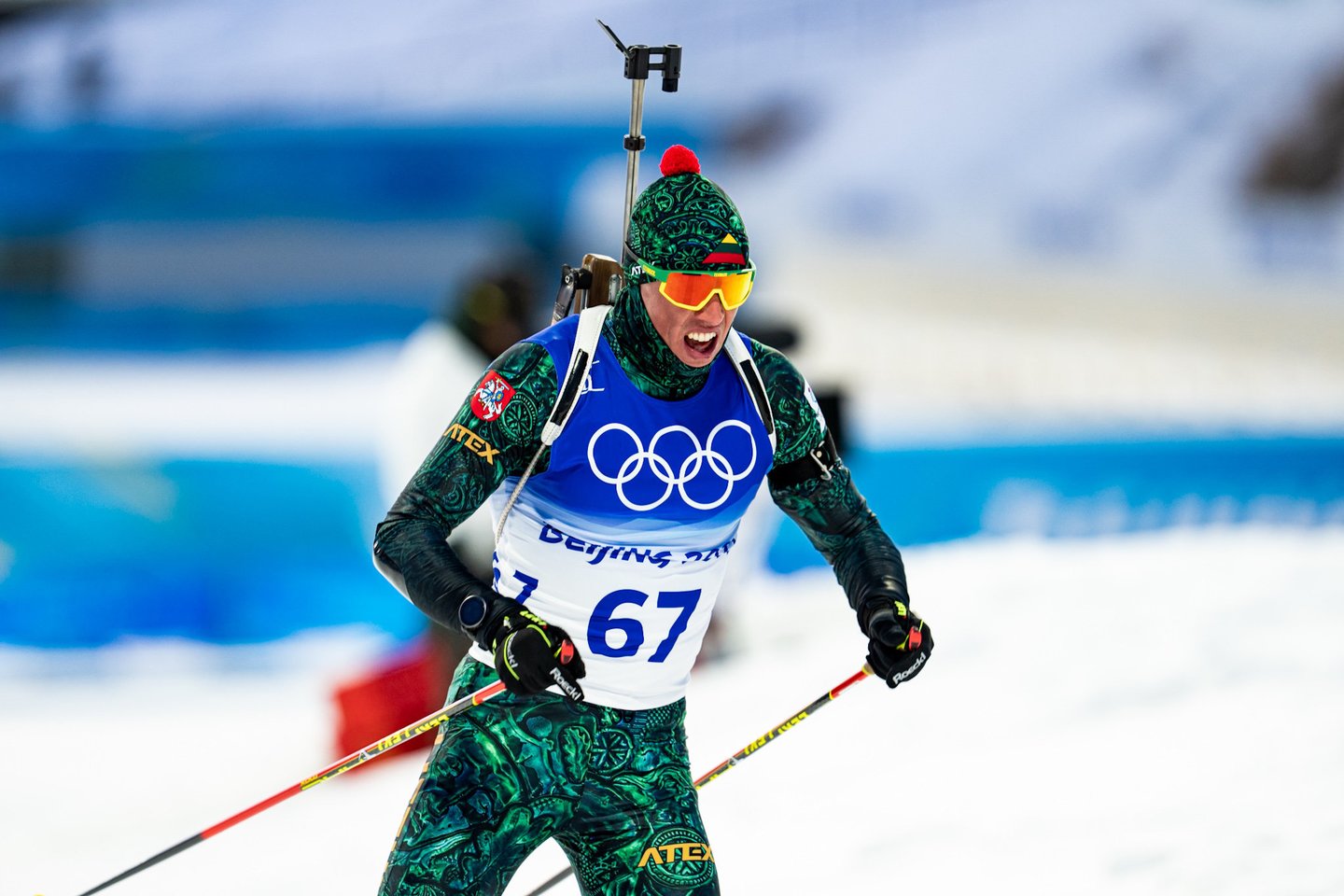 Lietuvos biatlonininkai 10 km sprinto varžybose.<br>V.Dranginio nuotr.