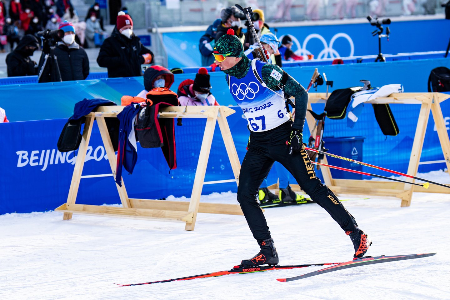 Lietuvos biatlonininkai 10 km sprinto varžybose.<br>V.Dranginio nuotr.