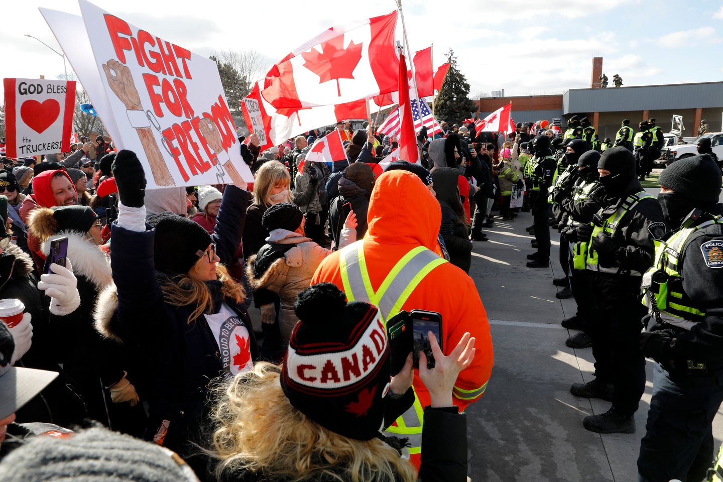 Protestas Kanadoje.<br>AFP/Scanpix nuotr.