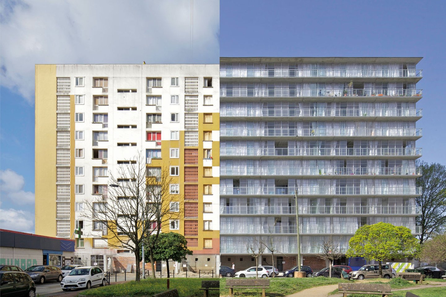 Inovatyvi trijų milžiniškų daugiabučių renovacija Bordo, Prancūzijoje, gerokai pakeitė pastatų erdvių ir gyvenimo kokybę.<br>Philippe Ruault / archdaily.com nuotr.