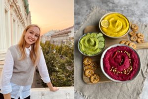 Trispalvis humusas: sveikas ir gardus užkandis pagal Evelinos receptą