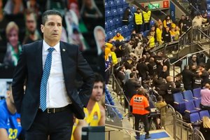 Neramumai Izraelyje: po skaudaus antausio „Maccabi“ sirgaliai veržėsi į drabužinę, trenerį išlydėjo apsauga