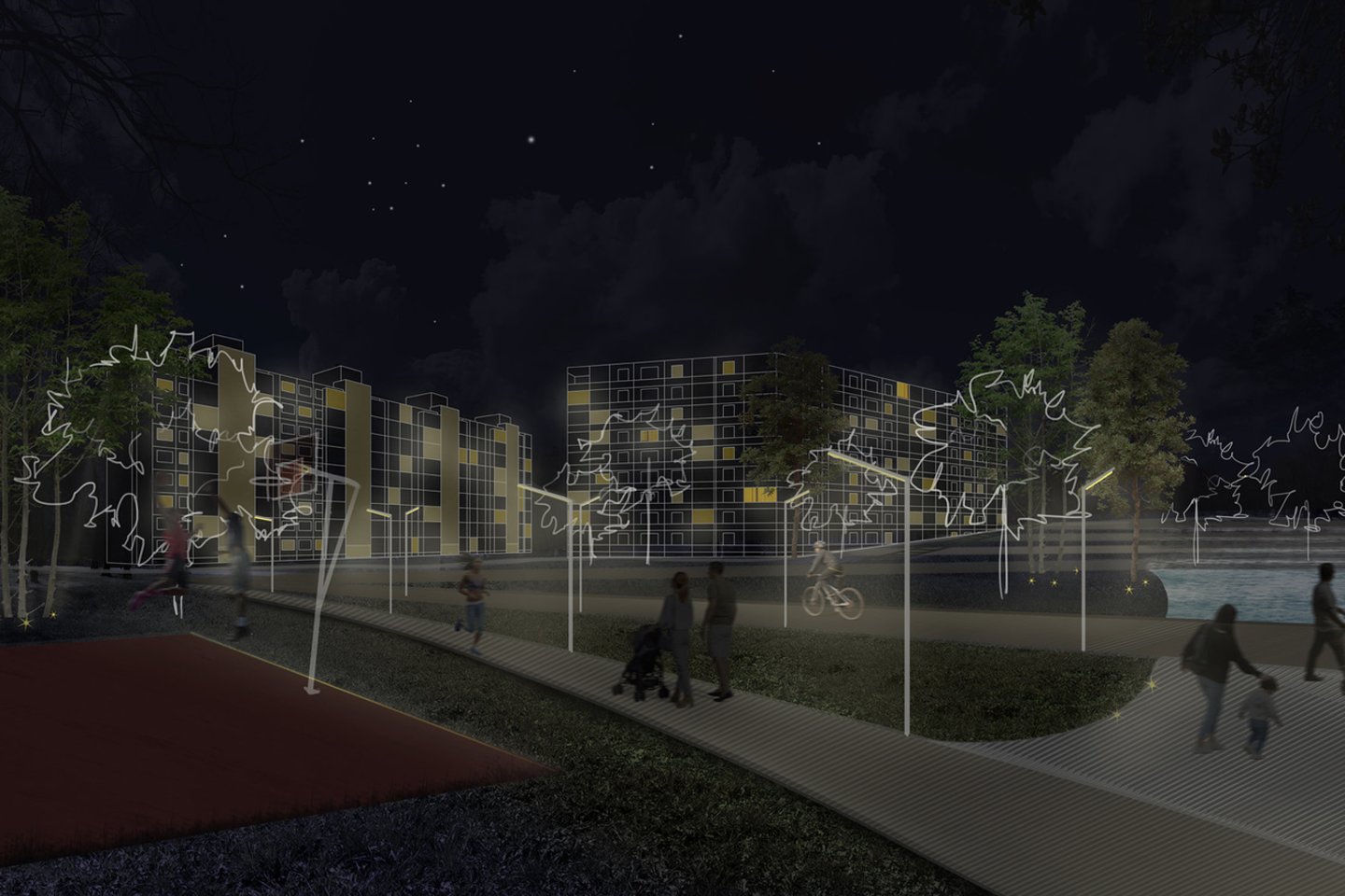 Laura Aleknavičiūtė: Kauno miestovaizdžio modeliavimo galimybės naudojant naktinio miesto apšvietimą.<br>Vizual.
