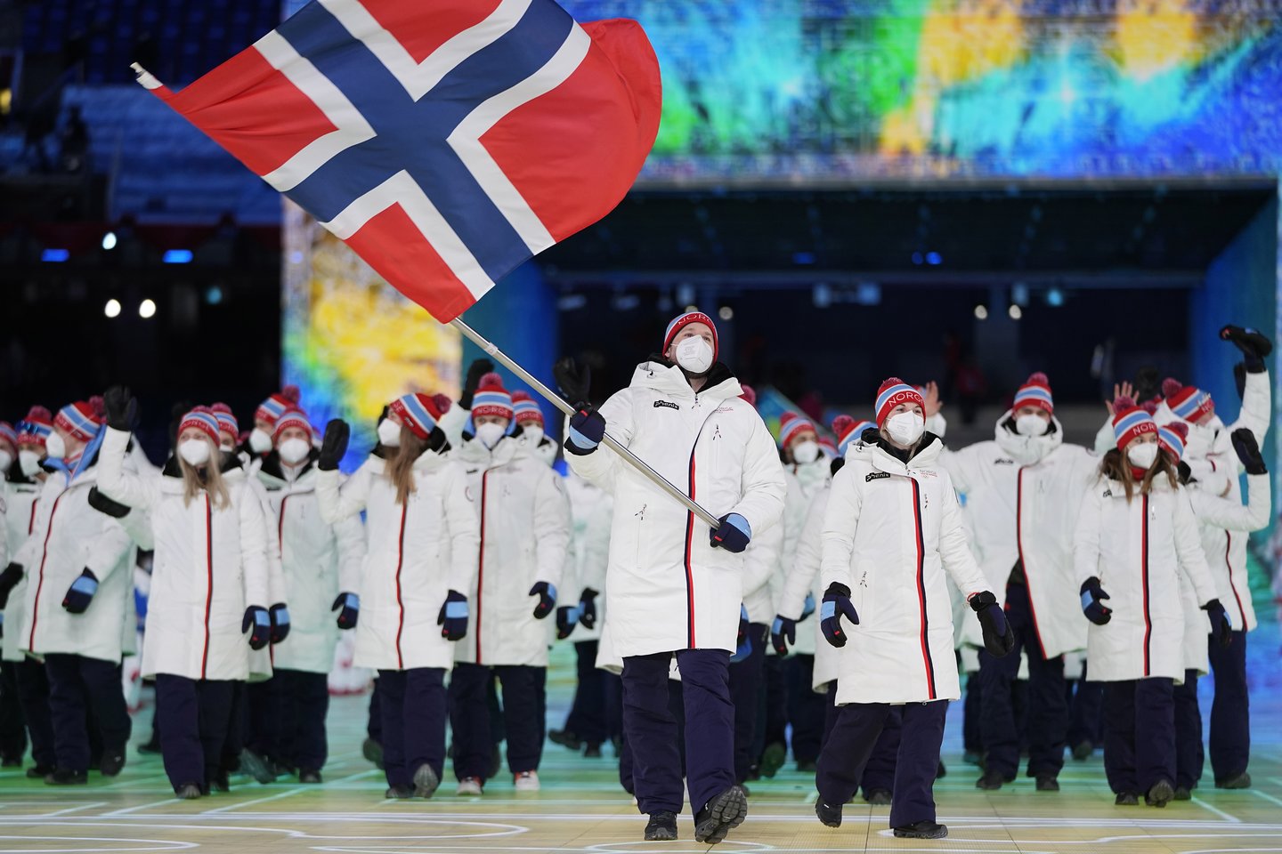 Norvegijos olimpinė rinktinė pagerino žiemos olimpinių žaidynių rekordą.<br>AP/Scanpix nuotr.
