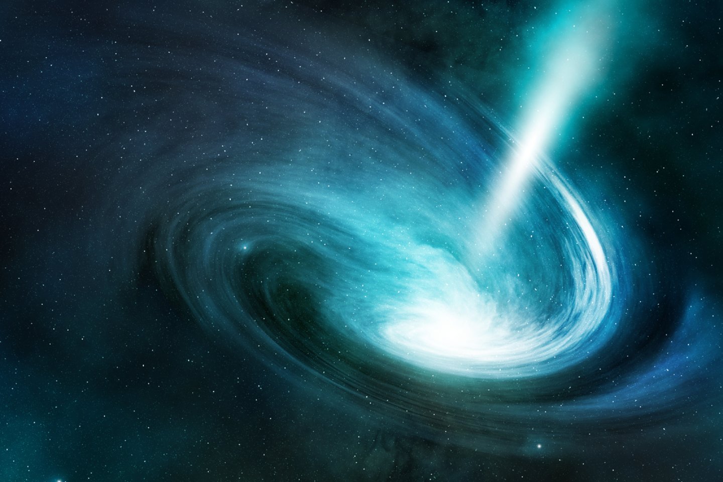 Yra žinoma, kad kiekvienos galaktikos centre yra supermasyvi juodoji skylė. <br> 123rf iliustr. 