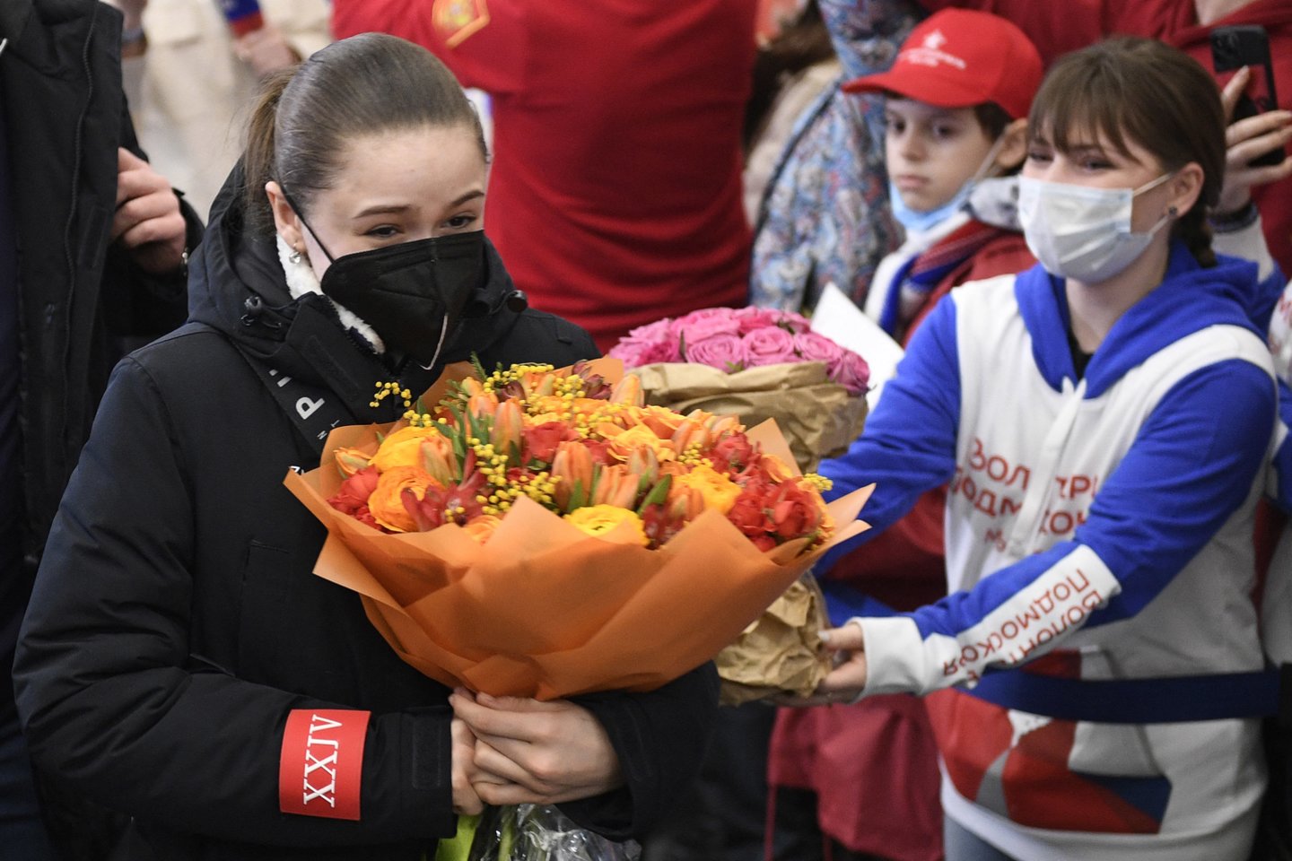  K.Valijeva Rusijoje sutikta kaip tikra herojė.<br> AFP/Scanpix nuotr.