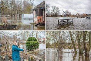 Potvynis neaplenkė ir Panevėžio krašto: pasiektas kritinis lygis upėje, vanduo tyvuliuoja namo rūsyje