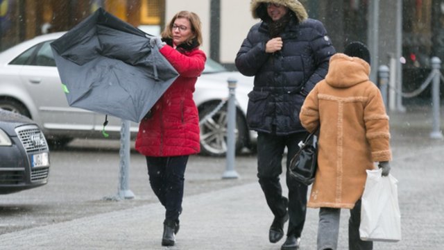 Stiprų vėją keis negausūs krituliai: sulauksime sniego, šlapdribos