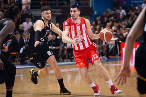 Dominavusi „Crvena zvezda“ Koračo taurės finale parklupdė Ž. Obradovičiaus kariauną