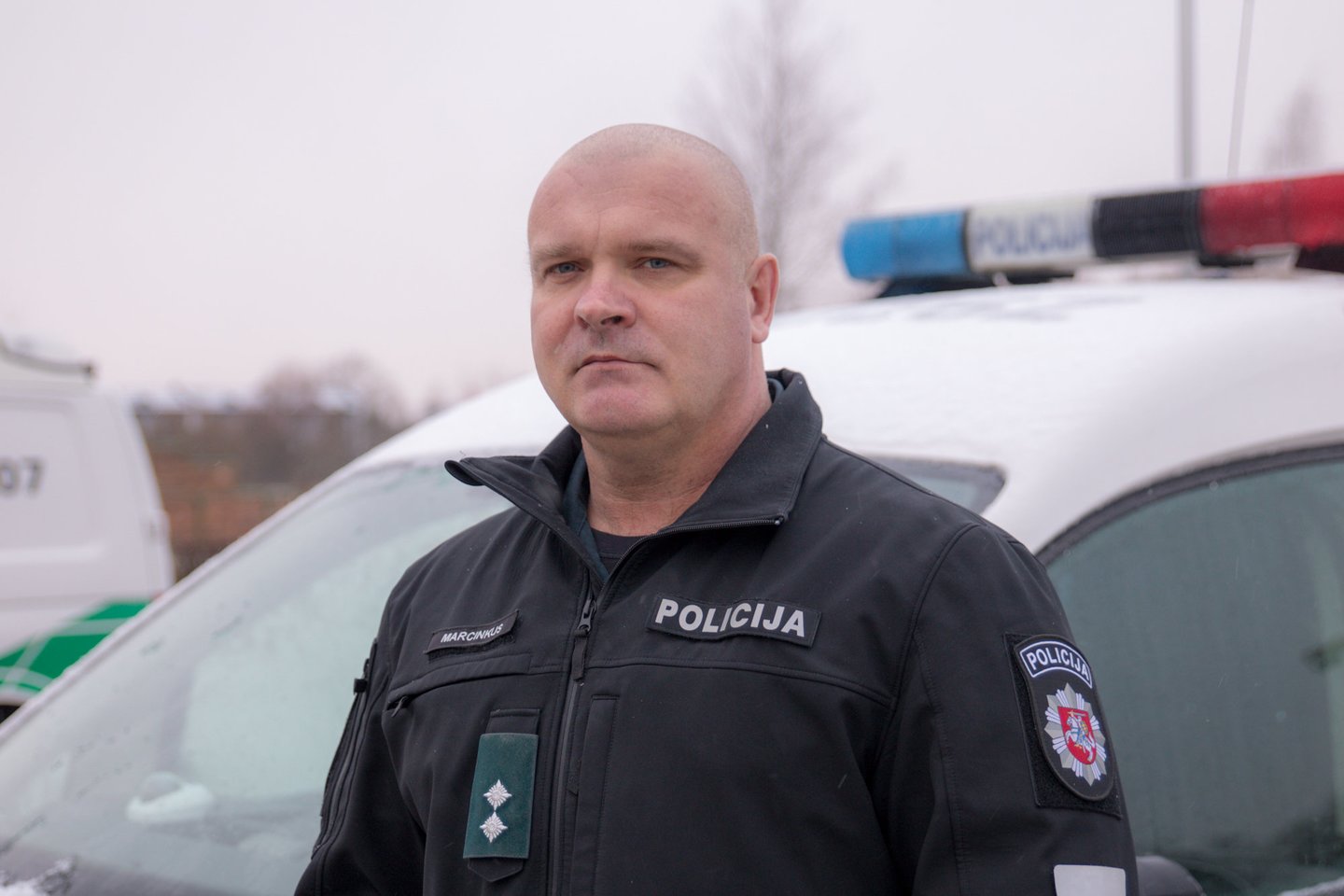 Policijos mokyklos instruktorius Rolandas Marcinkus sučiupo priešpriešine eismo juosta važiavusį girtą vyrą.