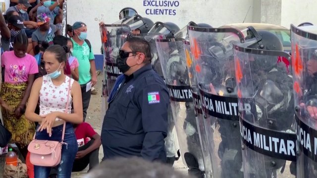 Pietų Meksikoje surengtas migrantų protestas: „Neturime nei maisto, nei pinigų“