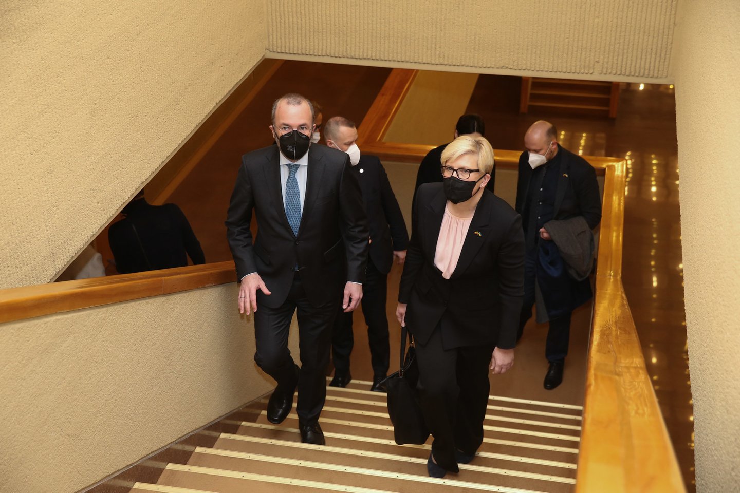 Europos liaudies partijos frakcijos vadovas Manfredas Weberis atvyko į Lietuvą solidarumo vizito.<br>R.Danisevičiaus nuotr.
