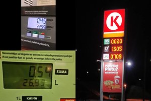  Degalinės švieslentėje – neįtikėtinos kainos: už 28 litrus benzino sumokėjo 56 euro centus