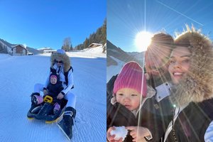 „Šokoladas sielai“ įkūrėja Rūta Banionytė su vyru ir kūdikiu leidosi į Austrijos Alpes