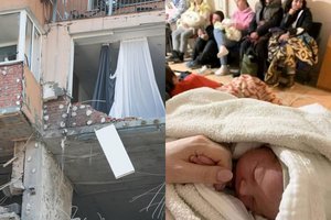 Gyvybė galingesnė už mirtį: krentant bomboms Kijeve slėptuvėje gimė kūdikis