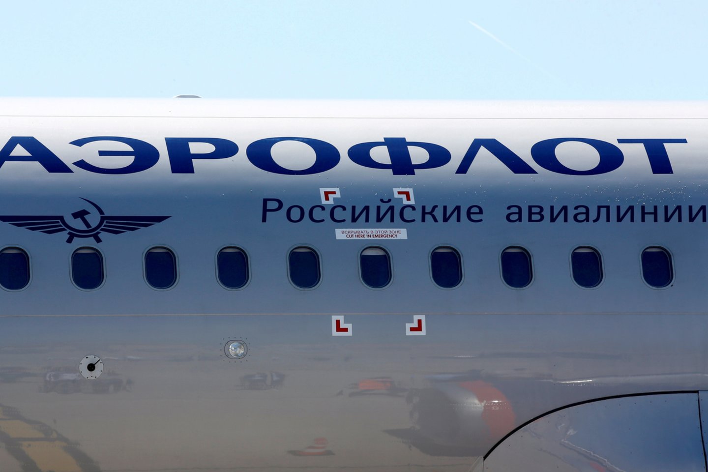 Rusų oro bendrovė „Aeroflot“ atšaukė visus skrydžius į Europą.<br>Reuters/Scanpix nuotr.