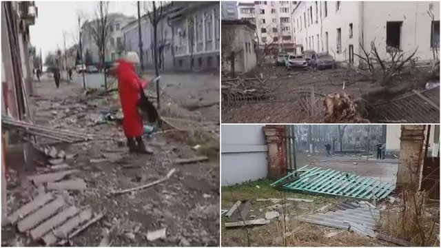 Černigovo gyventojas: mus puola iš Baltarusijos pusės, raketos kliudė gyvenamuosius namus