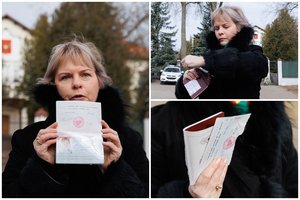 Prie Rusijos ambasados Vilniuje atvykusi moteris suplėšė savo rusišką pasą