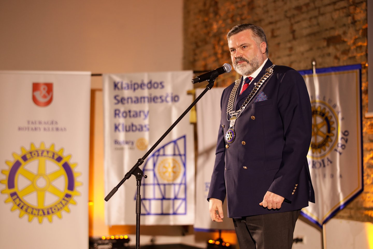 Liietuvos Rotary apygardos valdytojas Evaldas Vaineikis.<br>V.Kirklio nuotr. 