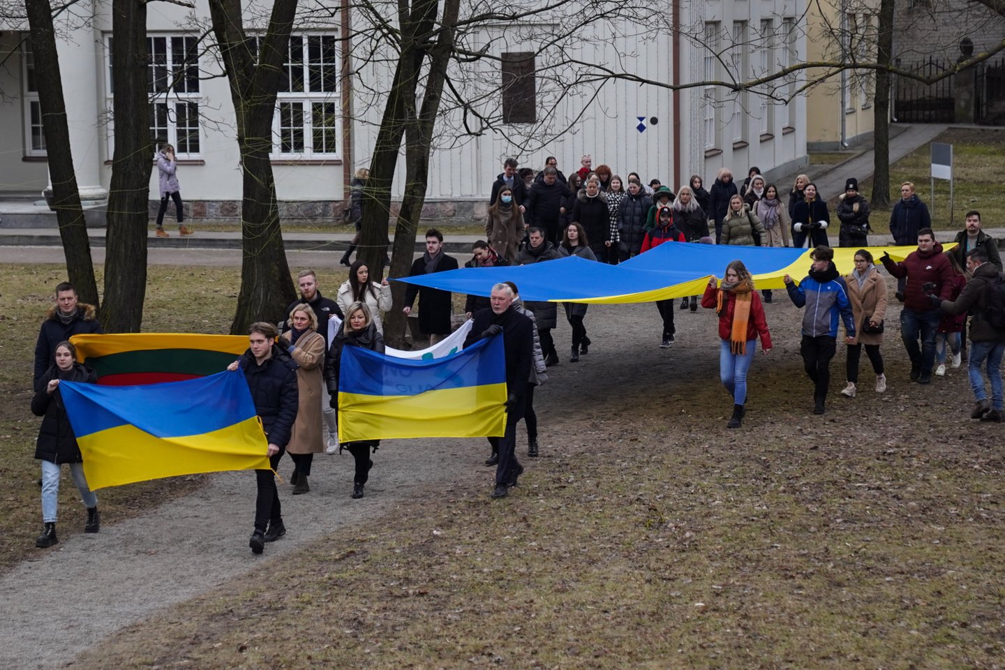  Ant Pelėdų kalno Kaune savaitę plazdės Ukrainos vėliava.<br> G.Bitvinsko nuotr.