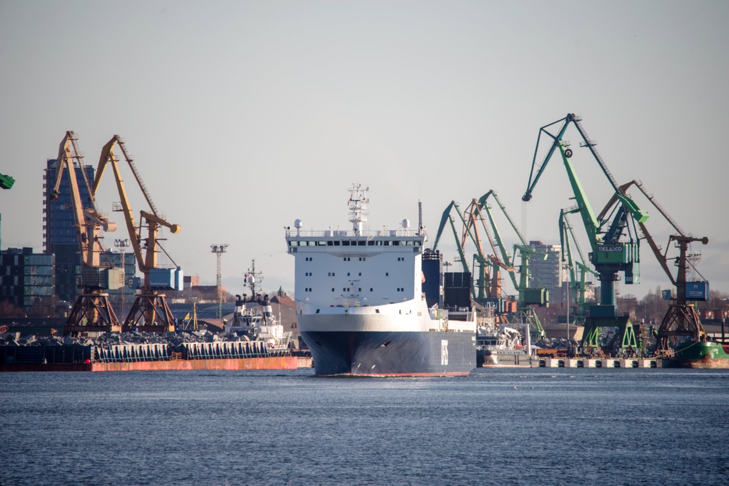 Dėl geopolitinių įvykių krova Klaipėdos uoste šiai metais gali kristi daugiau nei du kartus – iki 19 mln. tonų, sako uosto vadovas.<br>V.Ščiavinsko nuotr.