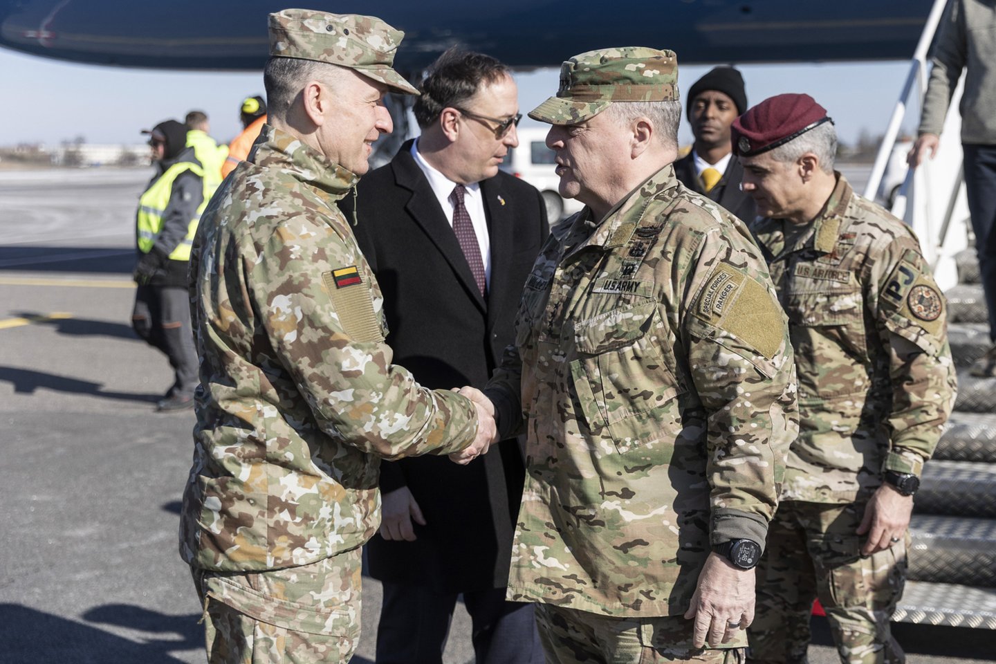  Lietuvoje lankėsi aukščiausias JAV karinis pareigūnas.<br> Lietuvos kariuomenės nuotr.