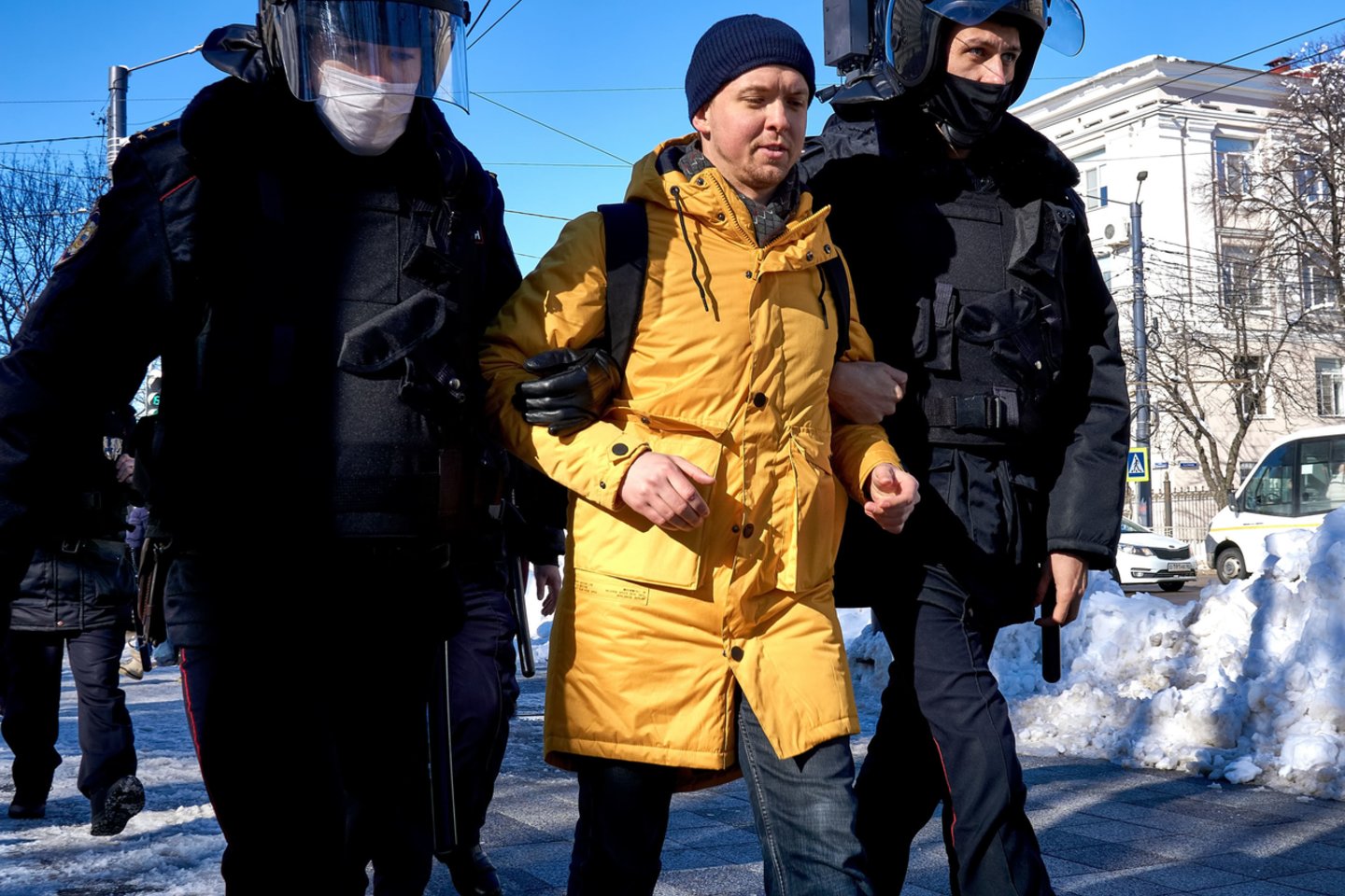Rusijoje sulaikyta daugiau nei 4 600 protestuotojų prieš karą Ukrainoje.<br>ZUMA Press/Scanpix nuotr.
