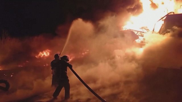 Po Rusijos antskrydžių gaisras buvo kilęs naftos bazėje Žytomyro srityje
