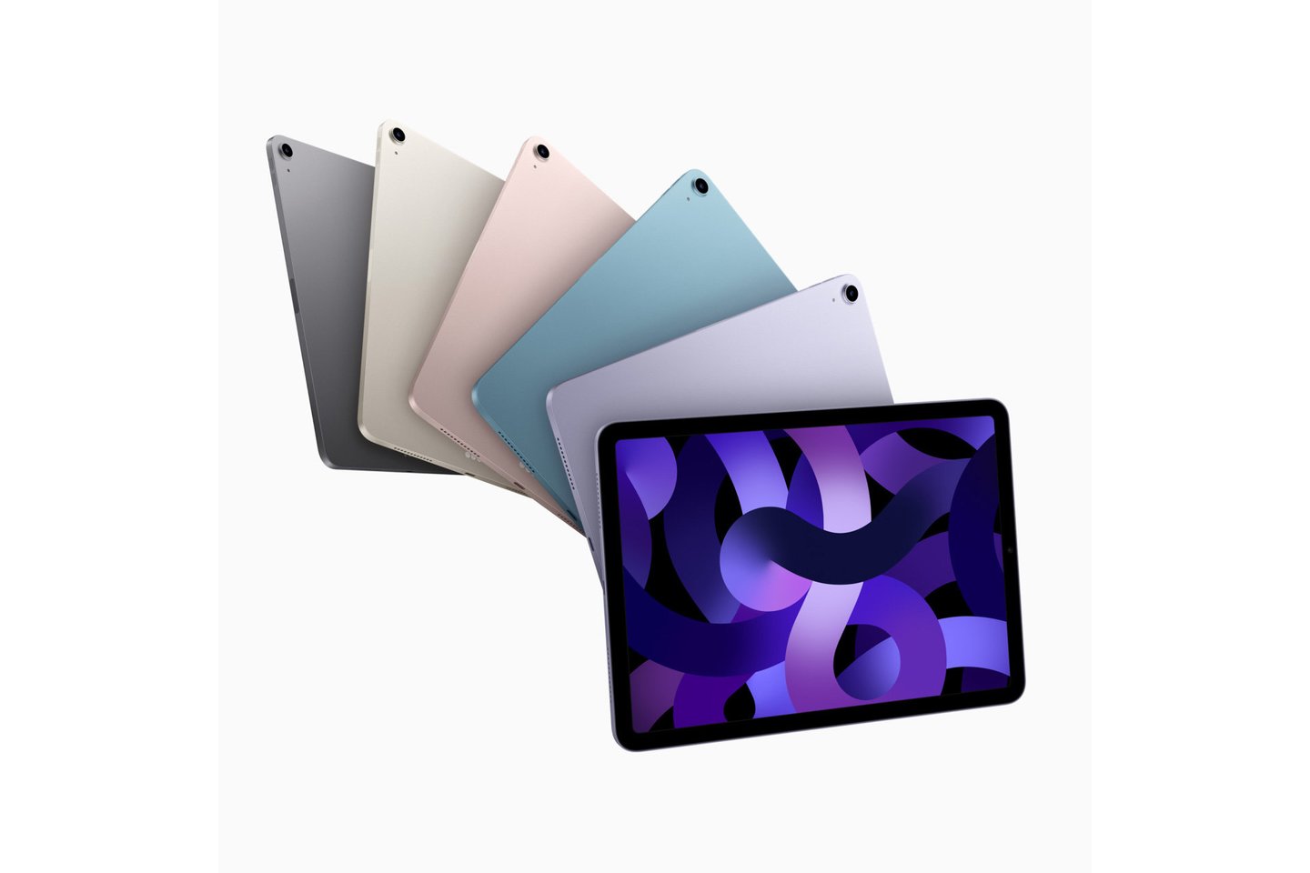  „Apple“ pristatė ir planšetinius kompiuterius „iPad Air“ su įmontuotu galingu „M1“ procesoriumi.<br> „Apple“ nuotr.