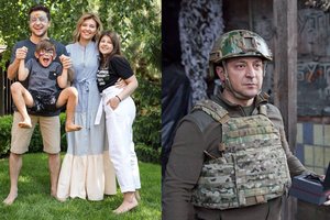 Volodymyro Zelenskio portretas: po herojaus skydu – ir skaudi šeimos istorija, ir sėkminga santuoka 