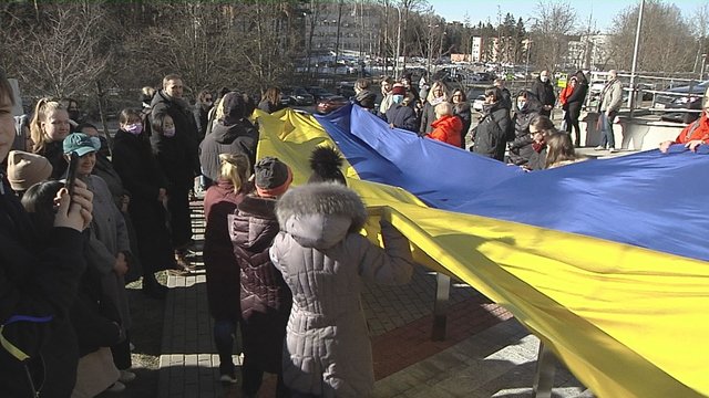 MRU mini Kovo 11-osios išvakares: šventę vainikavo net 60 metrų ilgio Ukrainos vėliava