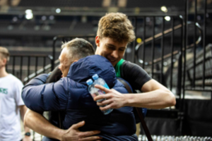 Šilta akimirka: Šaras grįžo į „Žalgirio“ areną